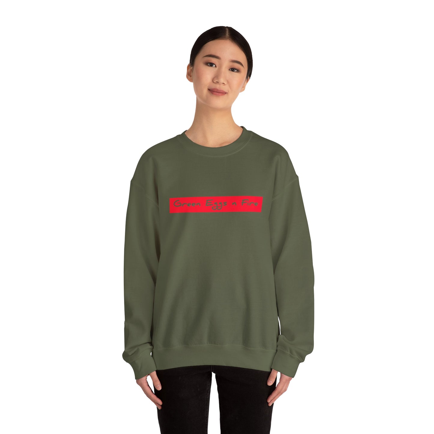Green Eggs n Fire Crewneck Sweatshirt