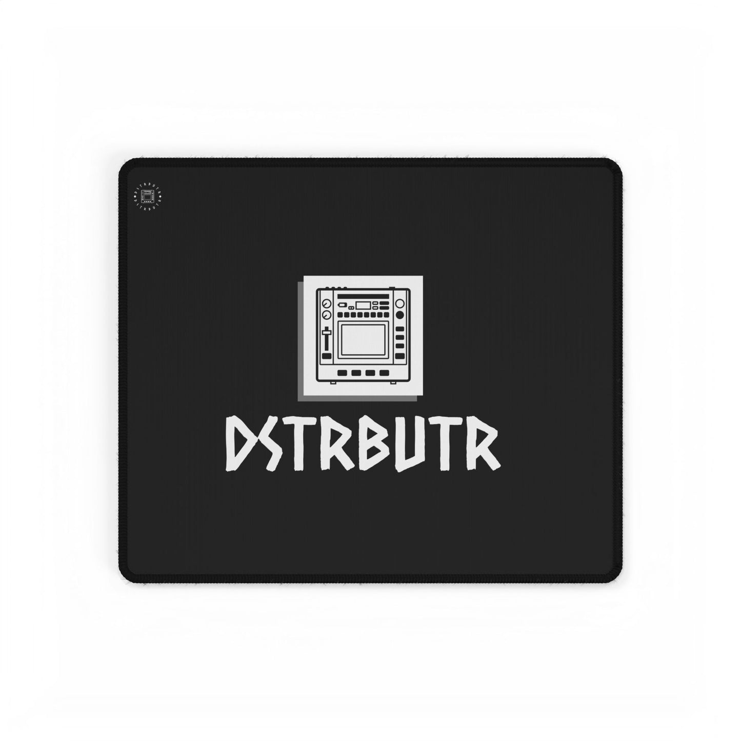 DSTRBUTR Gaming Desk Mat - Black with White